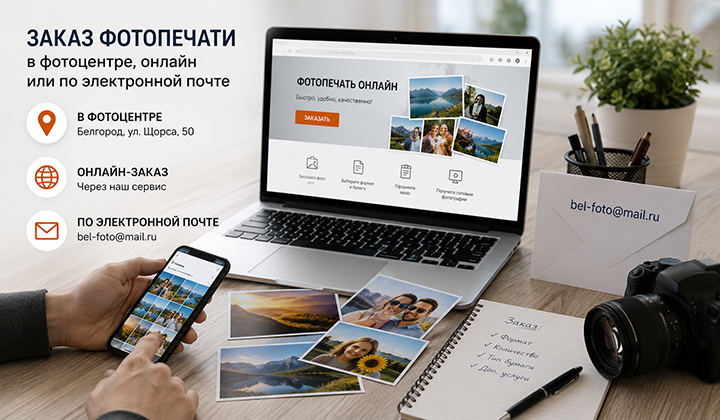 Заказ фотопечати в фотоцентре БелФото онлайн или по электронной почте