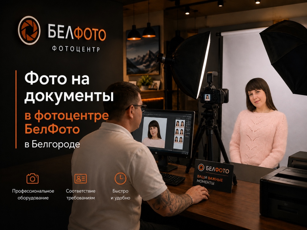Фото на документы в фотоцентре БелФото в Белгороде
