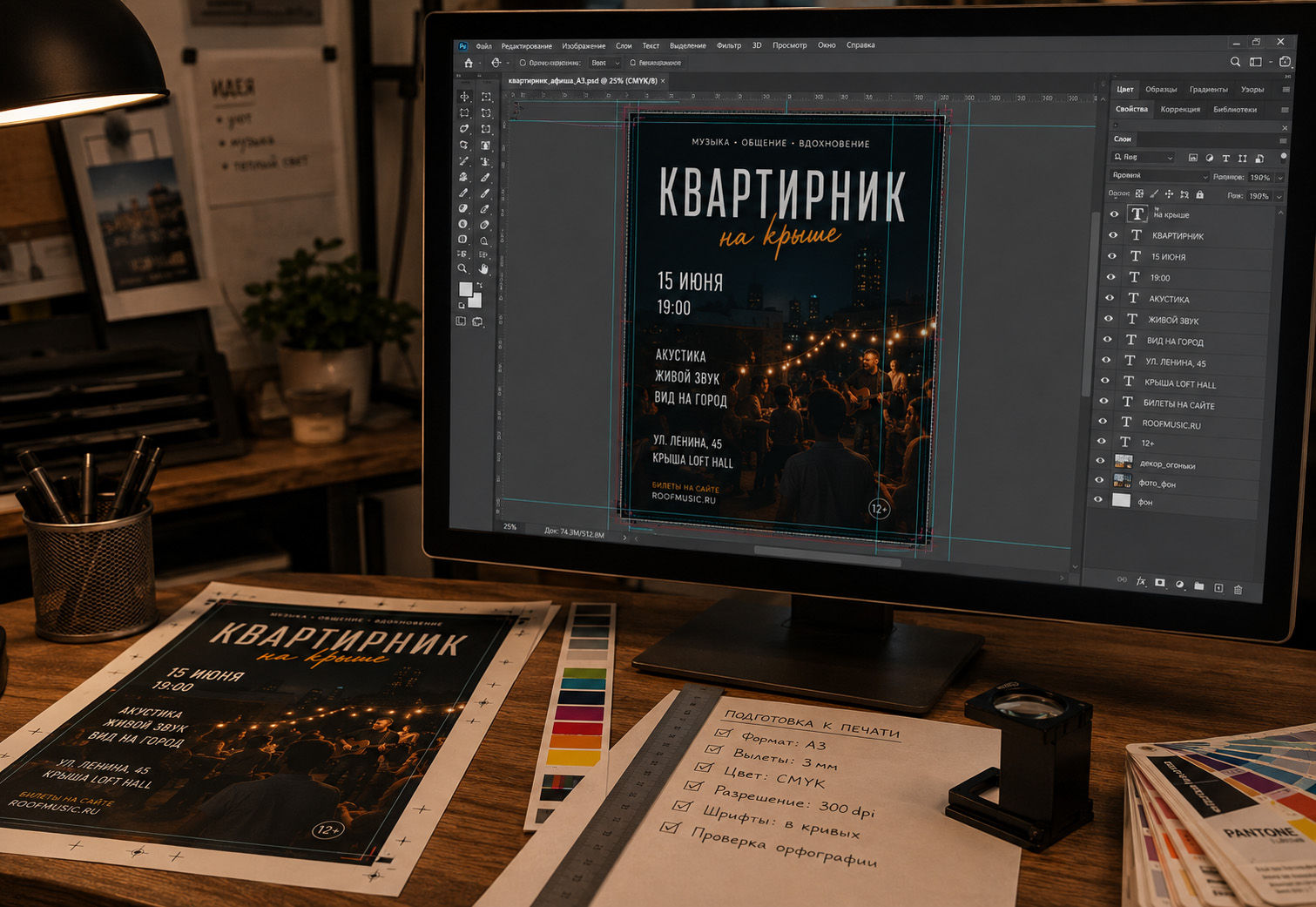 Подготовка макета плаката или афиши к печати