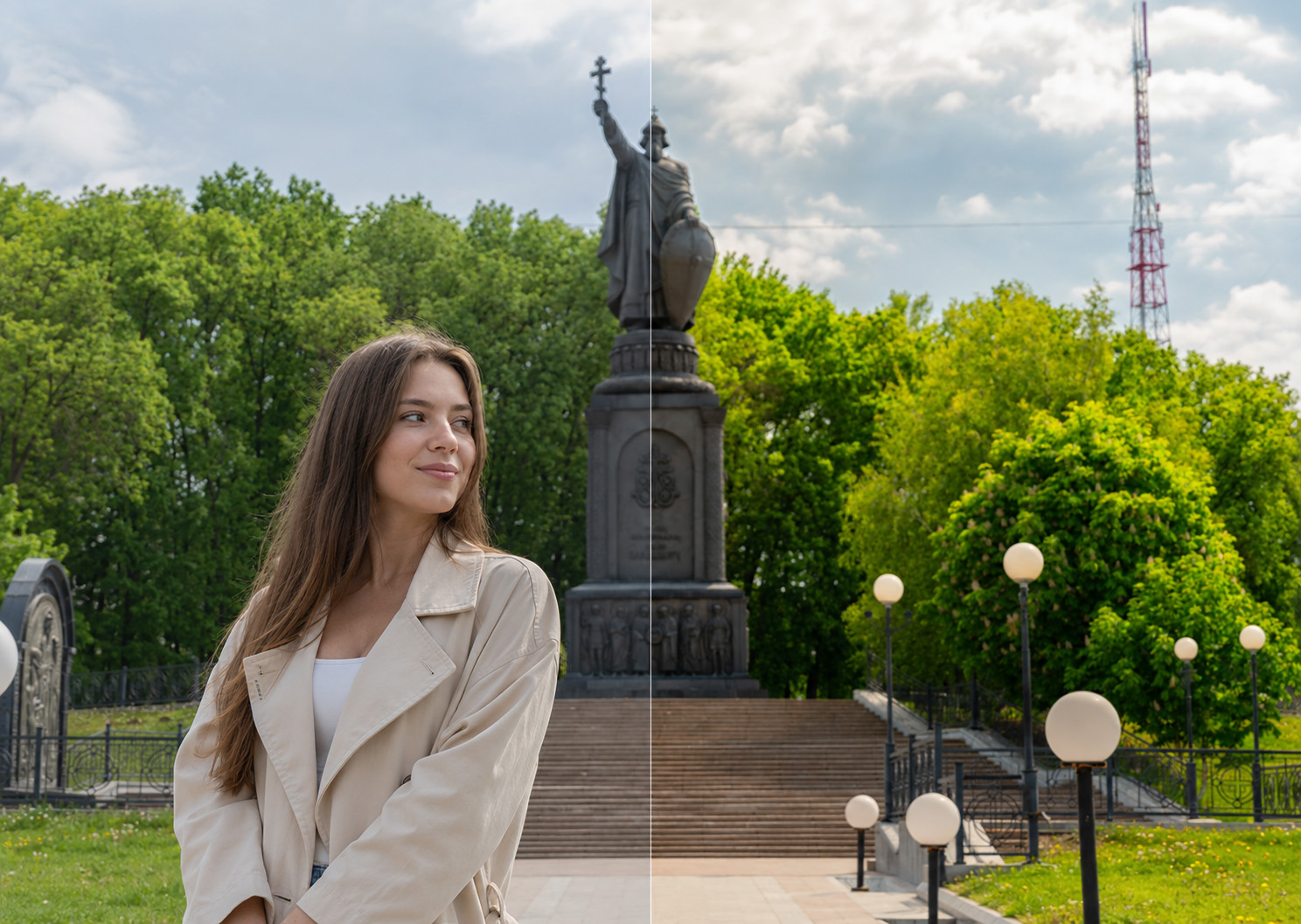Цветокоррекция фотографии свет тон контраст баланс белого