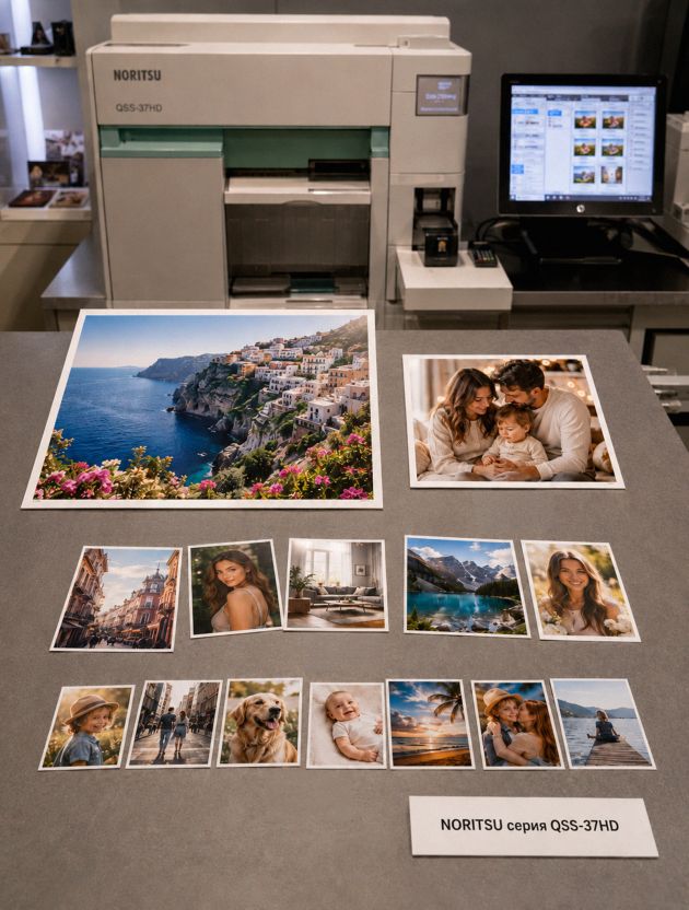 Образцы лабораторной фотопечати разных форматов в фотоцентре БелФото